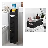 Toilet Paper Holder Storage,Toilet Paper Stand Fit for Small Spaces,Narrow Bathroom Cabinet with Sma