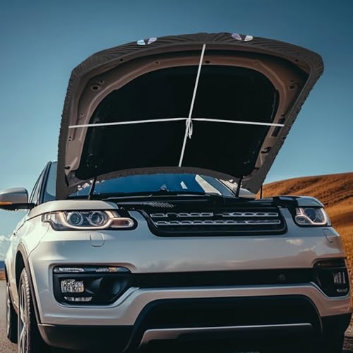 Image of Stained Glass Butterfly Car Hood Covers for Automobiles, Abstract Butterfly Pattern 3X5FT Stretchable Polyester Suitable for Most Vehicles Sedans Trucks