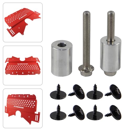 Image of Oil Cooler Skid Plate Compatible with BMW G80 G82 M3 M4 G87 M2 2021-2024 Aluminum Red