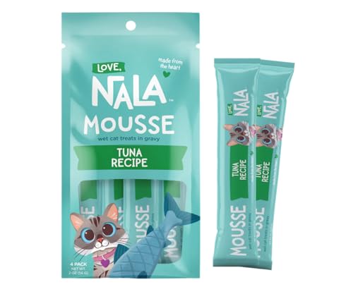 Love-NALA-Natural-Lickable-Cat-Squeeze-Up-TreatTopper-Tuna-Mousse-Wet-Food-Cat-Puree-Grain-Free-Non-GMO-Minerals-Vitamins-4-Pack-2-oz Love, NALA - Natural Lickable Cat Squeeze Up Treat,Topper - Tuna Mousse - Wet Food Cat Puree - Grain Free, Non-GMO, Minerals, Vitamins - 4 Pack 2 oz. - Image 1