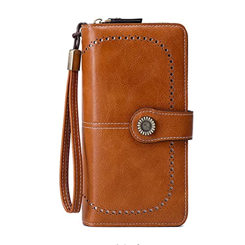 Women Long Leather Strap Wallet Large Capacity Clutch Bag Phone Pocket Coin Zipper Money Purse(white-Patch five-pointed star4)