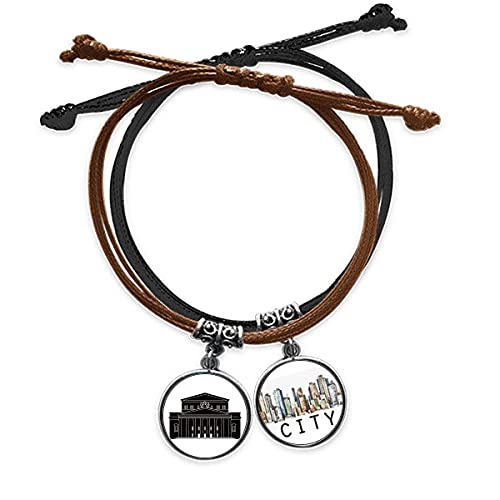 Bracelet corde main chaîne cuir sidi inspiré du théâtre de Moscou pour adulte