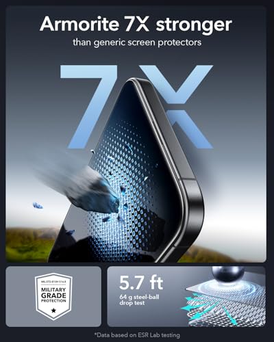 ESR 3 Pack 9H+ Glass for iPhone 16 / iPhone 15 Screen Protector, [Military Grade Shatterproof & Longest Durable] Full Coverage Tempered Glass with Updated Easy Installation Tool