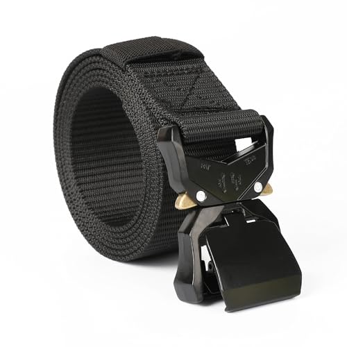 Mens Tactical Belt : Black : Waist Size 36