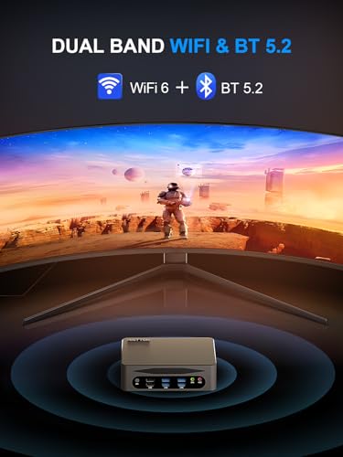 Image of HISTTON Mini Computer Windows 11 Pro, 13th Gen Mini PC, Intel Core i5-1340P, 32GB RAM 1TB NVME SSD, 4K Triple Display, WiFi6, BT5.2, USB3.0, TPM2.0, Wake on LAN, Auto Power On, Mini Desktop PC