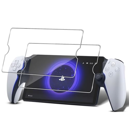 Holilo für Sony PS5 PlayStation Portal Schutzfolie für Panzerglas zubehör Displayschutz schutzglas, 2 Stück Anti-Kratzen Ultra-klar 9H Härte Display schützen Gehärtetes Glas Displayschutzfolie