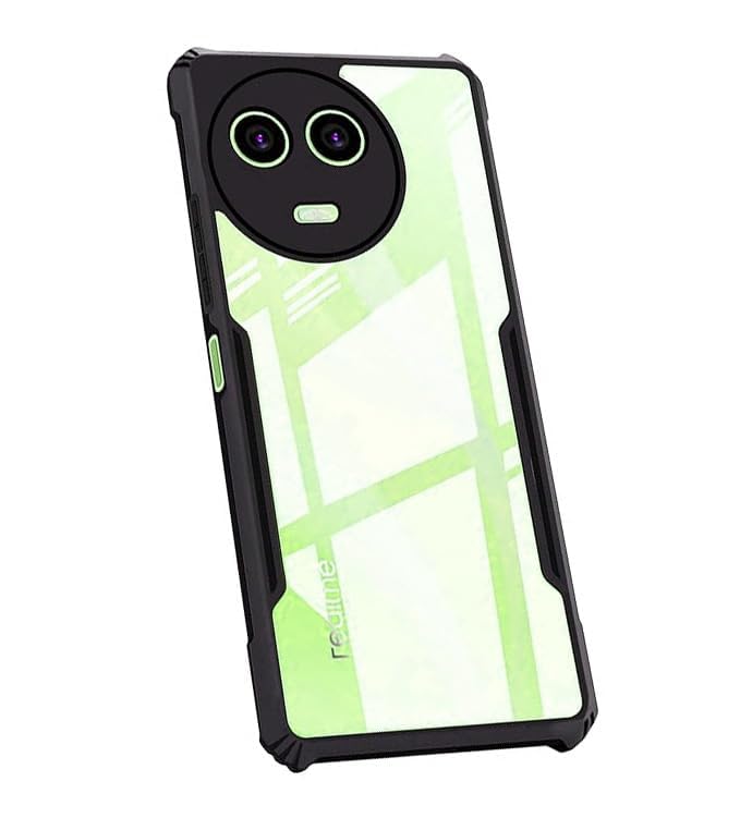 Amazon Brand - Solimo Shockproof Clear Back Cover for Realme 11X 5G | 360 Degree Protection | Realme 11X 5G Back Cover Case (PC & TPU, Black Bumper) (B0D2P9LBWT) Amazon Price History, Amazon Price Tracker
