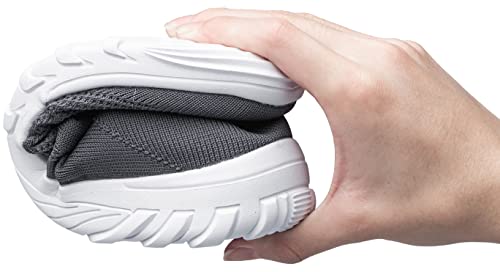 Doussprt Womens Walking Shoes Slip On Hypersoft Sock Tennis Water Sneakers Fashion Casual Mesh Comfortable Athletic Breathable Running Dark Grey Size 8.5 #TOP3