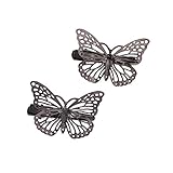  Aleación De Metal Hueco De La Mariposa Broche De Horquilla De La Pinza De Pelo Pinza De Cocodrilo