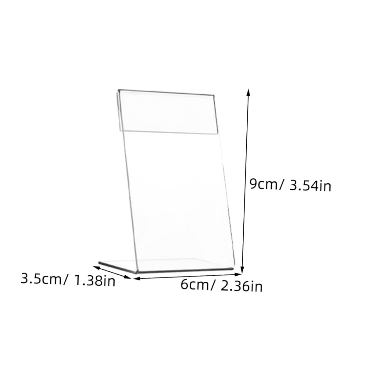 PRETYZOOM 5 Sätze Teiliges Acryl Preisschildhalter Transparent Stabiler Förmiger Aufsteller Für Markt Shop Restaurant Vielseitig Einsetzbar Hochwertiges Acrylmaterial Praktische 9 Stücke * 5
