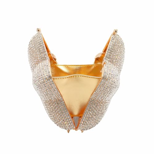 Image of Women Rhinestone Star Shape Clutch Purse Unique Crystal Evening Bag Luxury Chain Handbag for Wedding Cocktail Party | Rhinestone
