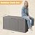 Fancyango 75 Gallon Outdoor Deck Box Waterproof, Large Storage Box for Patio, Resin Storage Bench Lockable for Garden Tools, Package Delivery, Grey
