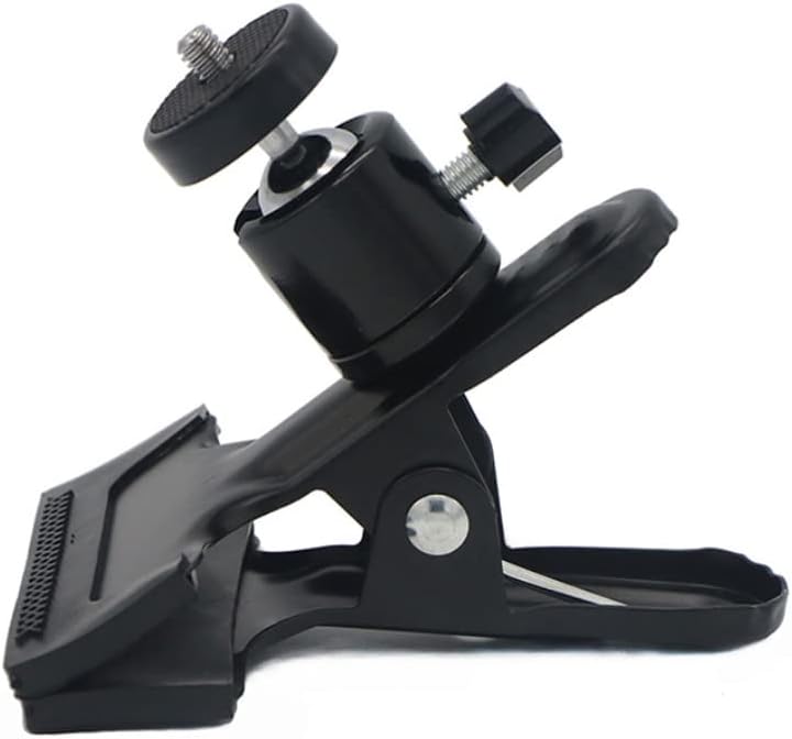 Walway - Soporte de trípode para cámara con clip para reflector de flash con cabezal de bola de 360 grados para smartphone, cámara réflex digital,