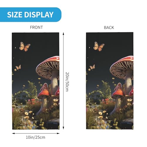 Neck Gaiter Face Mask UV Protector Scarf Breathable Windproof Face Cover Fairy tale style mushrooms Balaclava Summer Cooling Gator Cover Seamless Bandana Head Wrap for Men Women3