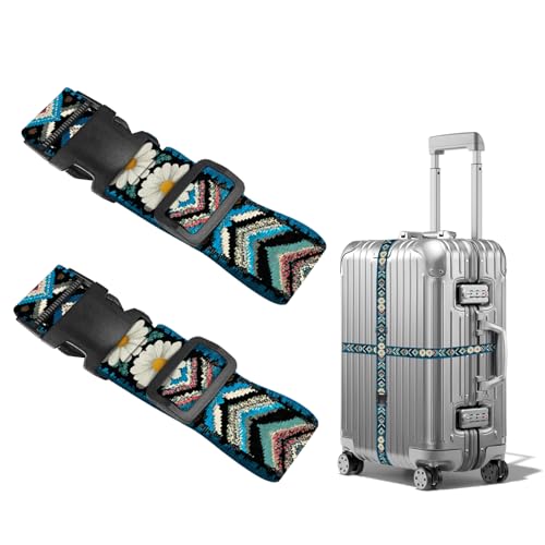 Image of Nuxovilar Luggage Straps Set for Suitcase 1.96x90.5in Polyester