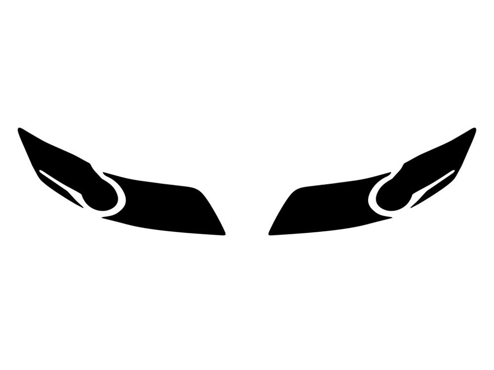 Rvinyl Headlight Protection Film Covers Compatible with Infiniti FX 2003-2008 - Blackout Smoke