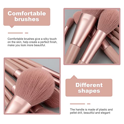 8 Pcs Makeup Brushes Set, Premium Synthetic Foundation Brushes Blending Face Powder Eye Shadow Concealer Eyeliner Brushes Makeup Brushes Tool Kit (Pink) #TOP4