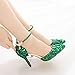 Royal Blue Rhinestone Sandals Thin High Heels Pointed Toe Sandals Blue Crystal Heels Shoes Fashion High Heel Shoes (40, Green, numeric_8_point_5)
