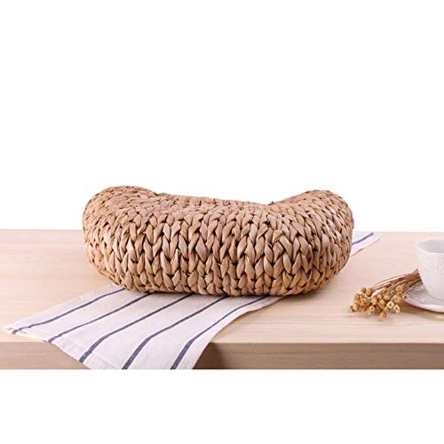 Image of YYW Straw Bags for Women, Large Hand-woven Straw Bag Round Handle Ring Tote Retro Summer Beach Bag