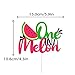 One in a Melon Cake Topper Glitter Watermelon cake Topper Watermelon Themed Kids Party Supplies Decorations for Baby Shower,1st Birthday Party Cake Decor Girl’s Birthday