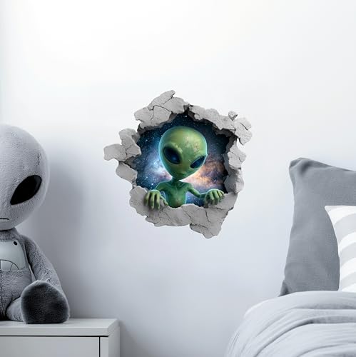 Vinilo Decorativo Alien 3D Diseño Extraterrestre 30x30 cm miniatura 7