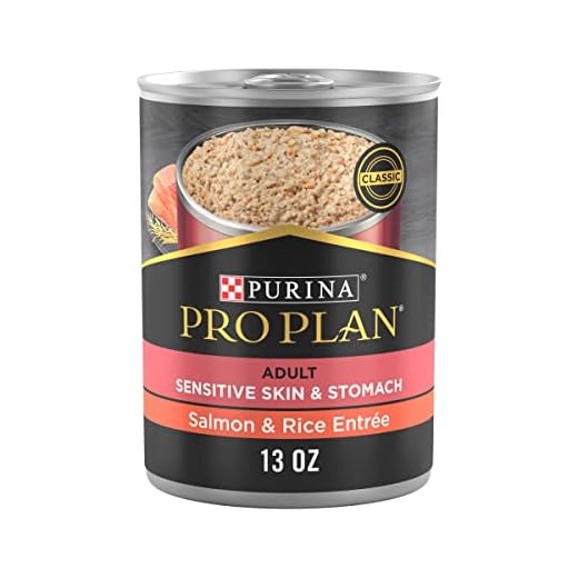 Purina Pro Plan Sensitive Skin and Stomach Dog Food Pate, Sensitive Skin and Stomach Salmon and Rice Entree - (12) 13 oz. Cans