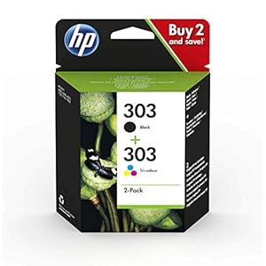 HP 303 (3YM92AE) Original Druckerpatronen 2 Count (Pack of 1) für HP ENVY 6200, 7100, 7134,7220e,7221e,7224e,7800,7900e Tango Printer.Schwarz – 1X 200 Seiten|Dreifarbig – 1 x 165 Seiten