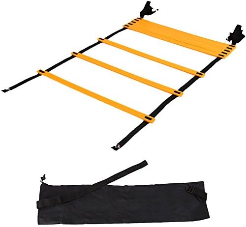ZZ Lighting Adjustable Speed Agility Training Ladder for Soccer with Carry Bag
