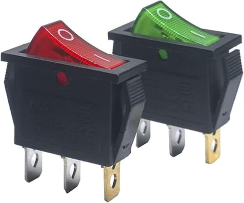 Interrupteur à bascule KCD3 SPST 3PIN 15A 250V en lot de 20 pièces pour tableau électrique