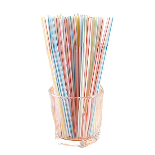 200pcs Strohhalme trinken,biegen Strohhalme ,Wiederverwendbare Strohhalme, bunt, geeignet für verschiedene Getränke, Säfte, Milch, Tee, Cocktails, Partys, den täglichen Gebrauch (200 Stück) Cover