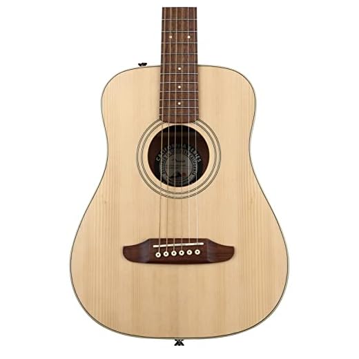 Fender Redondo - Mini guitarra acústica, natural con bolsa de concierto
