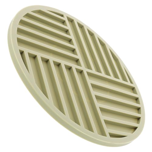 VALICLUD Tapete Antideslizante de Silicona Gruesa para Protección contra Quemaduras, Salvamanteles Redondo para Cocina y Horno Microondas, Color Verde Oliva, Multiusos