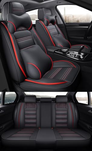 Eunncu 車 シートカバー に適し TOYOTA トヨタ シエンタ/ シエンタ170系 / C-HR 対応 アクセサリー 防水 取付簡単 ブラック×レッド