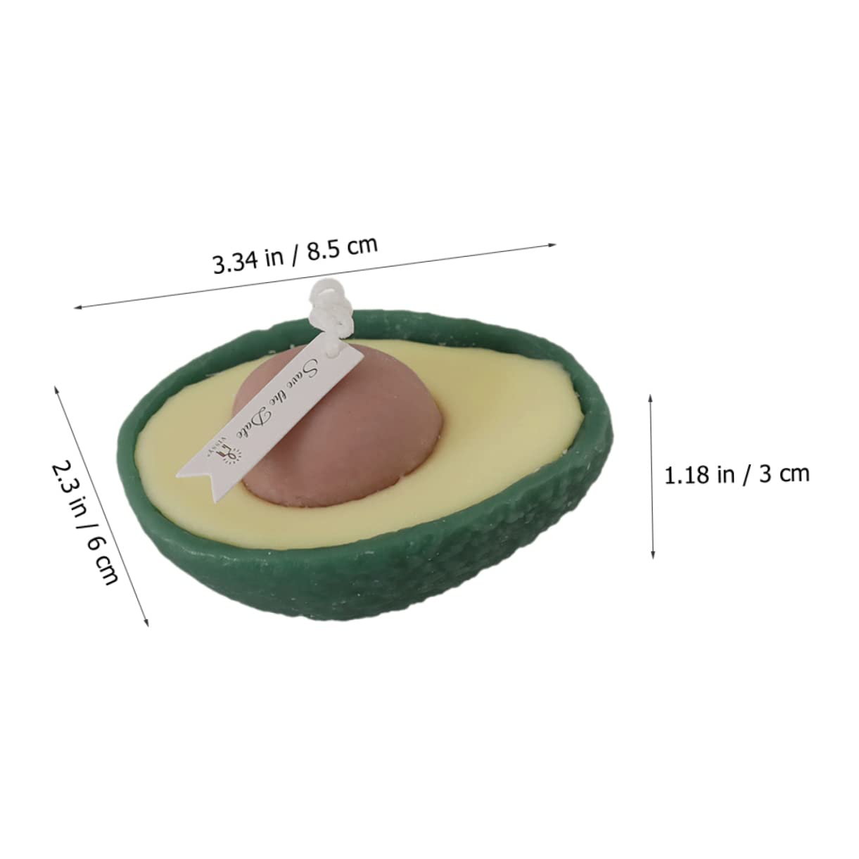 CALLARON Candela Profumata All’avocado 2 Pezzi, Verde, senza Fumo, Lunga Durata, Decorazione per Camera da Letto e Casa