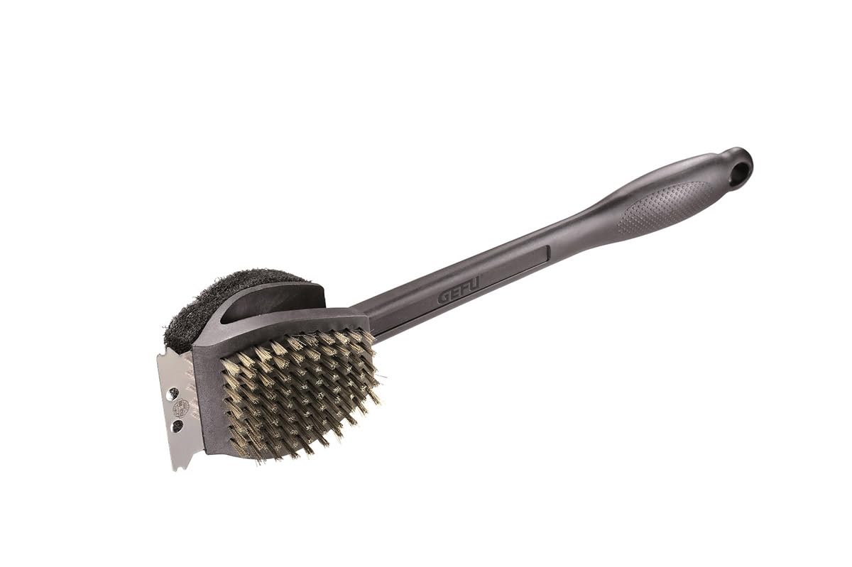 Brosse de nettoyage pour barbecue GEFU accessoire 3 en 1 acier inoxydable pour grille de gril
