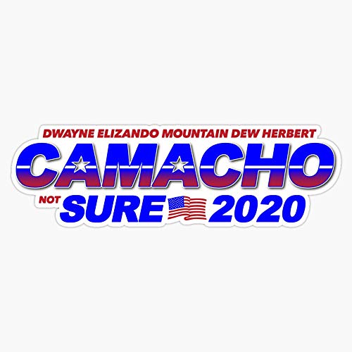 TCT Trading Camacho/not Sure - 2020 for Presidential - Idiocracy Party Sticker Vinyl Stickers Waterproof Decal Car, Laptop, Bumper Stickers 5"