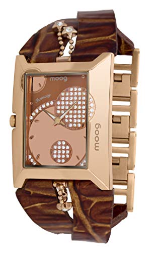 Moog�p�� ? Intimacy ? ���f�B�[�X�E�H�b�`�u���E���_�C�����ŃX�g���b�v�A�u���E��Genuine Calf���U�[�AMade in France ? m44952 ? 005