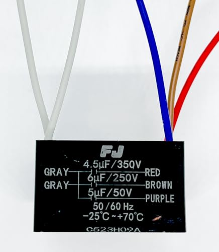 CEILING FAN CAPACITOR CBB61 4.5uf+6uf+5uf 5 WIRE