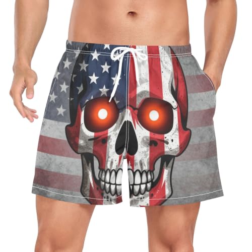 Pantalones cortos de natación de EE. UU. para barbacoas de verano y piscina de hombres