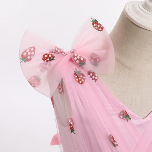 Image of IMEKIS Toddler Kids Girls Butterfly Dress Sparkle Sequins Tulle Wedding Formal Birthday Dresses 2-10T