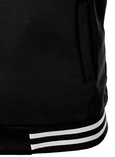 HOOD CREW Mens Fashion Varsity Jackets Casual College Baseball Letterman Coat4