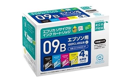 エコリカ[エプソン用]IB09CL4B互換リサイクルインク(ECI-EIB09B-4P)