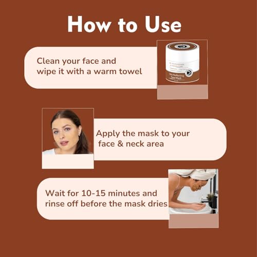 1% Kojic Acid Pigmentation Instant D De Tan Dark Spots Uneven Skin Tone Detan Removal Face Pack Mask for Glowing Lightening Brightening Face Suits Men Women Dry Oily & All Skin Types - 50ml