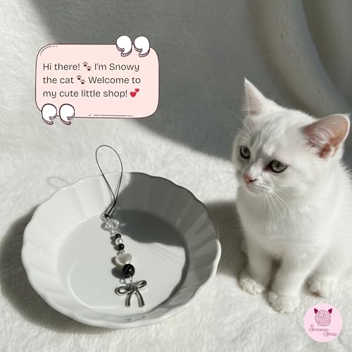Image of SNOWY SHOP Korean Silver Bow Phone Charm - Cute Heart & Starfish Pendant | Aesthetic Korean Mobile Chain, Bag Hanging & Keychain Jewelry for Girls & Women
