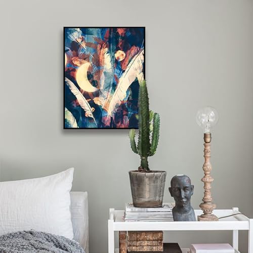 E,60X80cm, Wall-Mounted Electrical Panel Cover Minimalist Hidden Meter Box Decorative Painting Modern Decorative Abstract Art Painting Box Decoration Detachable Fuse Box Cover