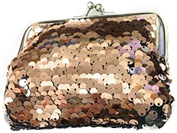 Ladies Girls Reversible Sequin Coin Wallet Pouch Money Purse Card Holder Gift UK (Rainbow)