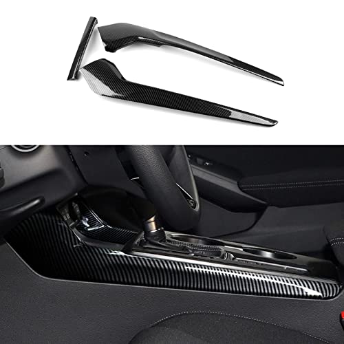 Image of Car Side Gear Shift Cover Strip Decals for 2022 2023 2024 2025 2026 Honda Civic 11th Gen Accessories ABS Carbon Fiber Interior Stickers