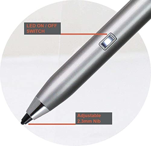 Puntero digital y lápiz óptico activo de punta fina color gris compatible con tablets infantiles 2