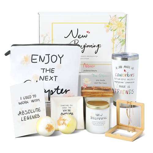 ELSEULAR Coworker Gifts for Women Luxury New Beginnings Gifts New Job Gifts Retirement Going Away Goodbye Farewell Work Gifts Christmas Gift Box for Coworker Leaving