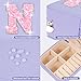 Uygafly Personalized Jewelry Case for Women Girls - Fashion Mini Jewelry Boxes - Trendy Travel Jewelry Organizer with Initials Letter - Teen Gifts | Lavender,N